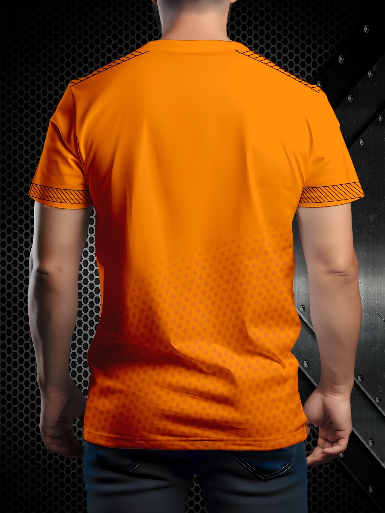 Men's Casual Breathable T-Shirt - Moisture-Wicking Lightweight Fabric, Regular Fit Round Neck, Solid Color for Outdoor & Casual Attire, Machine Washable, T-shirt Stylish, Vibrant Graphic Tee, Leisure Outfit, Classic Design, D