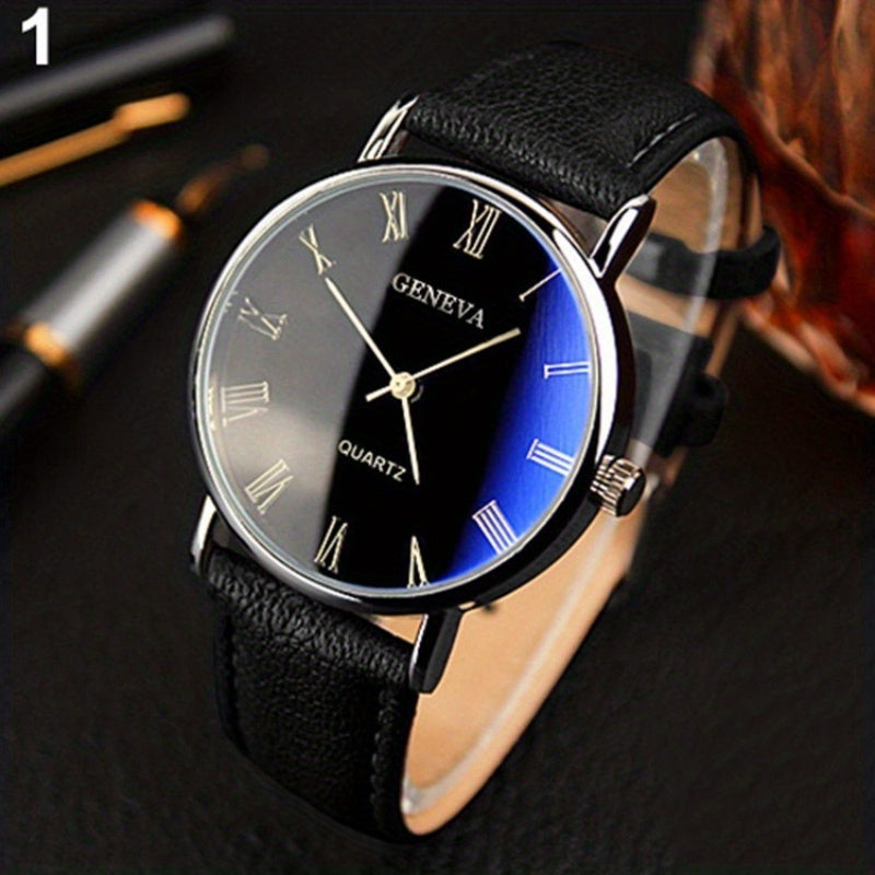 Hot New Men's Watch Roman Numerals Fashion Trend Business Casual Men's Watch Male, Ideal choice for Gifts