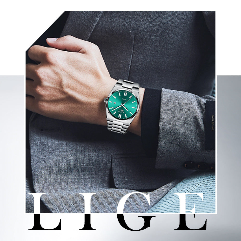 LIGE Stylish Vintage Design Women'S Quartz Timepiece Classic Date Quartz Watch for Men with Luminous Features