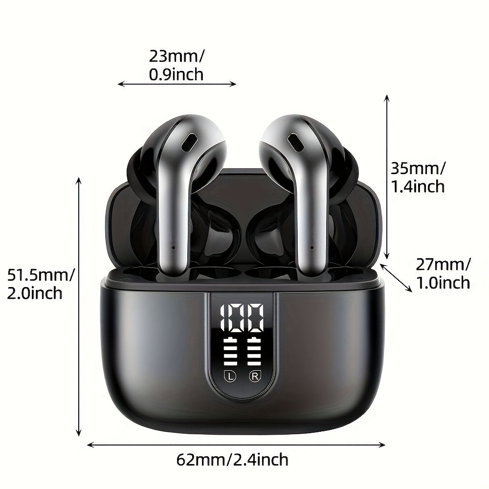 LIFEBEE New Wireless 5.3 Earbuds for Running Sports, Mini Wireless Earphones Stereo Headphones with Dual-LED Display, Wireless Headset Built-in Microphone
