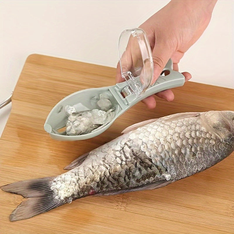 1 հատ KitchenCraft Fish Scale Remover with Storage Box - Հեշտ մաքրվող քերիչ ճաշի համար, արդյունավետ ձկան կշեռքի մաքրման գործիք