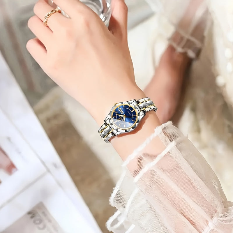 Women's Casual Luxury Simple Luminous Calendar Quartz Watch