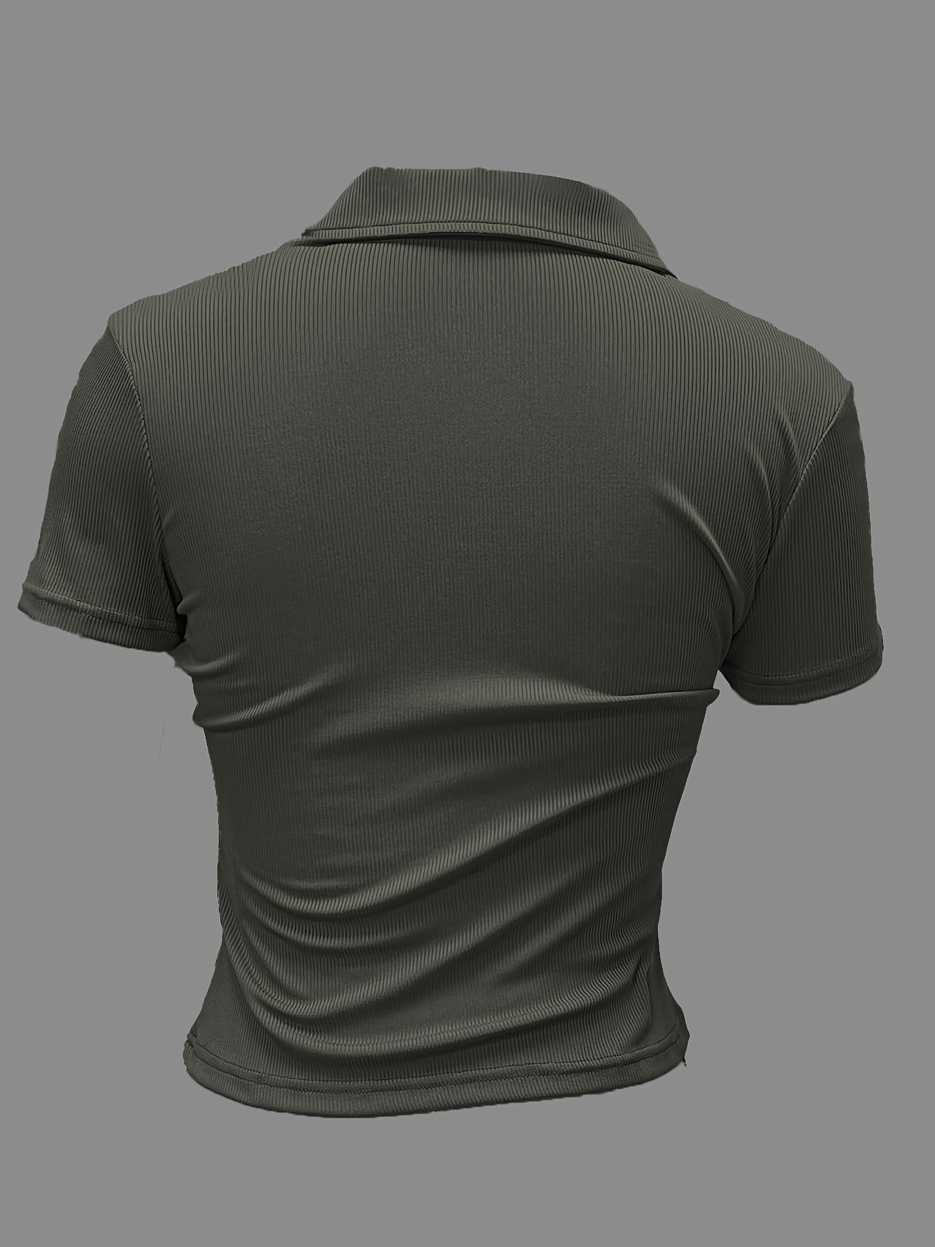 OM207 Women's Slim Fit Short Sleeve Shirt, Solid Color