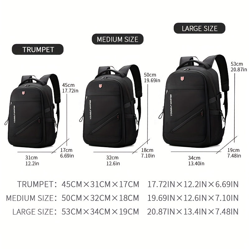 3 sizes to choose from, Men's fashionable short distance travel backpack, convenient multi-functional backpack for business commuting, multiple pockets and large capacity, suitable for storing laptops, suitable for school wor