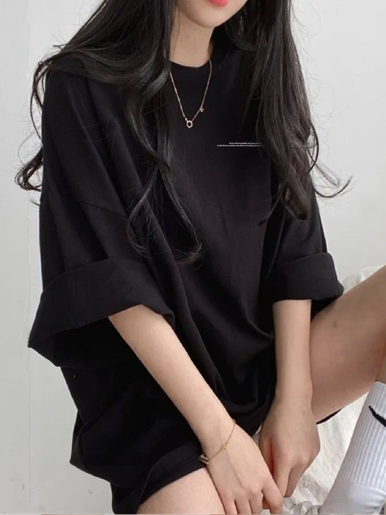 Vintage Style Women's T-Shirt, 100% Polyester Knit Fabric, Alphabet Moon Print, Loose Fit Short Sleeve Tee for Spring/Summer
