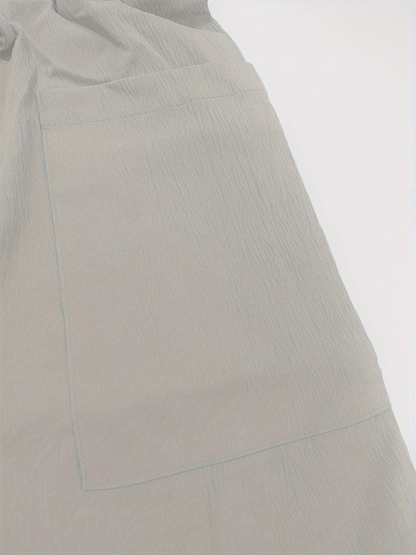Women's Beige Cargo Shorts - Casual & Stylish, Solid Color with Drawstring Waist and Pockets, Polyester Blend, Machine Washable, All-Season Comfort