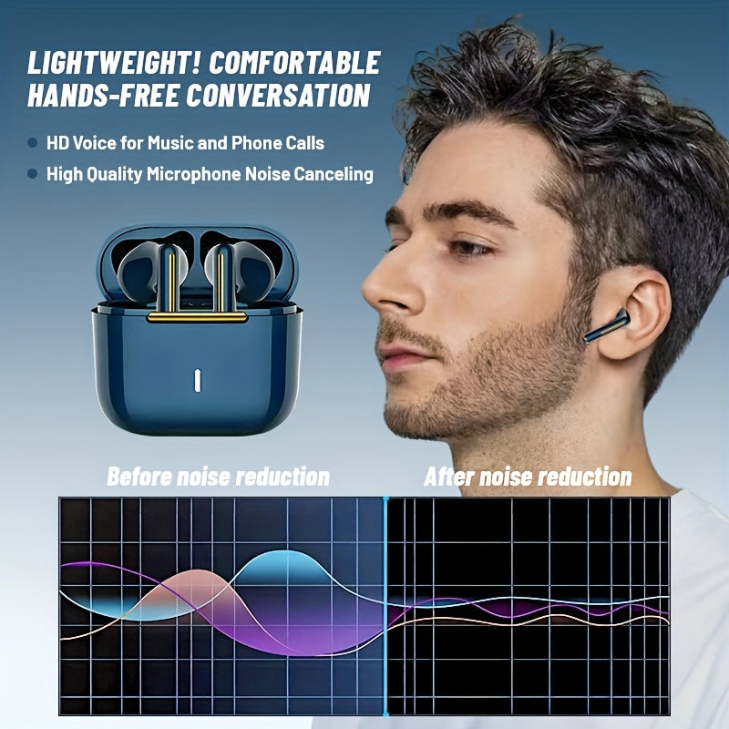 TWS True Wireless Stereo Headset, Ear Buds for iPhone/for Samsung/for Android/iOS, HIFI Sound Quality, ENC Noise Reduction, Gift for Birthday/Easter/Boyfriends/Girlfriends for Christmas Halloween Deco/gift