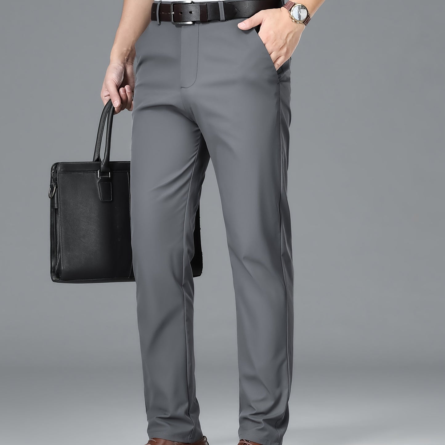Men'S Business Casual Straight-Leg Pants for Summer