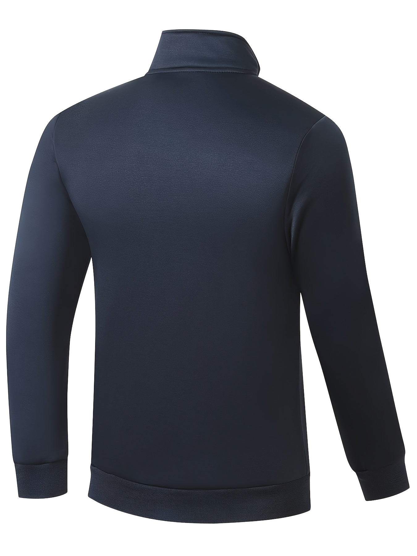 2025 Men'S Athletic Set - White & Black, Long Sleeve, Collared, Non-Stretch Fabric, with Pockets, for Spring/Fall, Casual Sportswear, Casual Sportswear|Modern Athletic|Pocketed Jacket