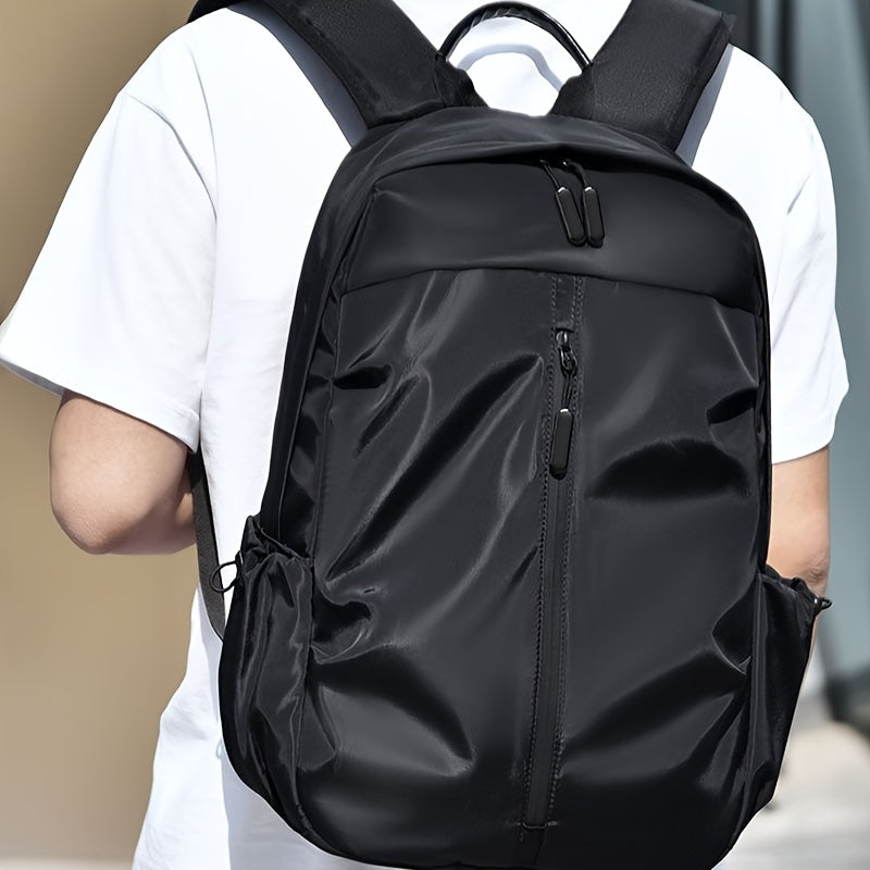 Stylish Black Backpack for Men - Versatile Laptop & Travel Bag with Large Capacity, Durable & Lightweight Design for Commuting, Outdoor Adventures, and Business Trips, Travel Backpack