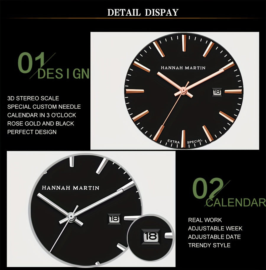 Fashion Casual Watch, Classic Simple Black Calendar Quartz Movement Stainless Steel Strap, Suitable For Daily Outdoor Leisure Business Men's Watch