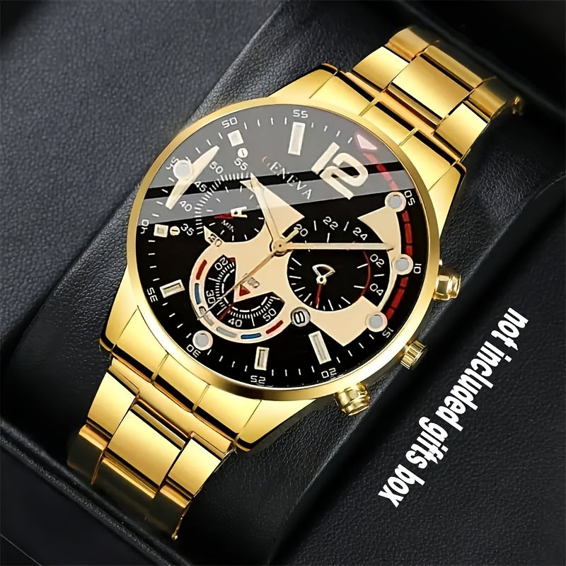 A Stylish And Casual Men's Watch With A Round Dial And Quartz Movement