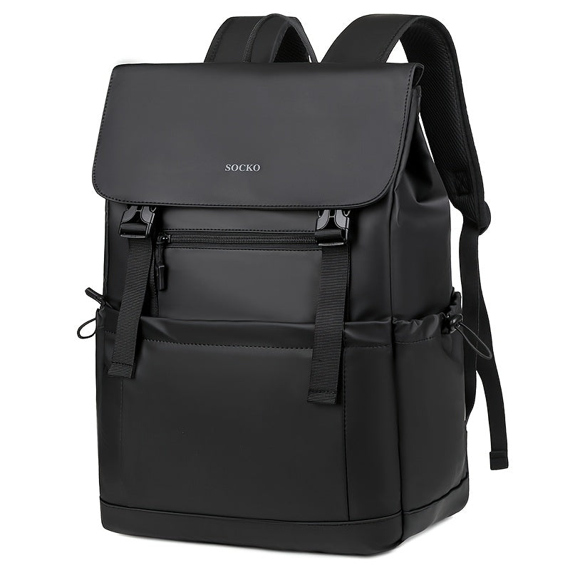 Business Travel Backpack | Men'S Stylish Black & Gray-Green Large-Capacity Backpack with Dry Wet Separation | Perfect for Business Trips, Gym, Swim & Short Stays | Durable Commuter Backpack for Work, School, and Travel | 60-I