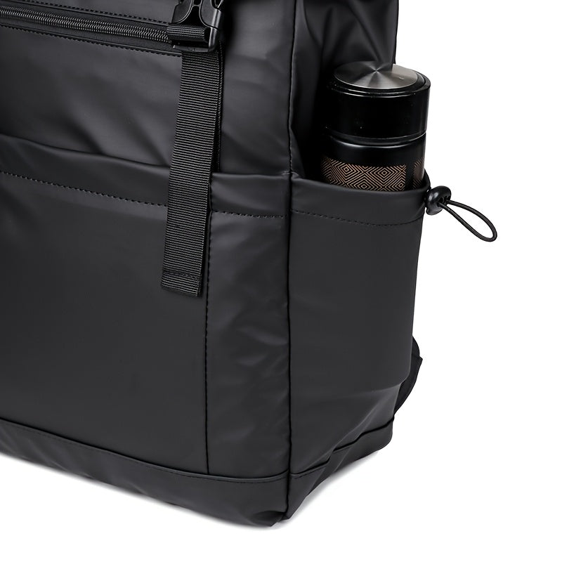 Business Travel Backpack | Men'S Stylish Black & Gray-Green Large-Capacity Backpack with Dry Wet Separation | Perfect for Business Trips, Gym, Swim & Short Stays | Durable Commuter Backpack for Work, School, and Travel | 60-I