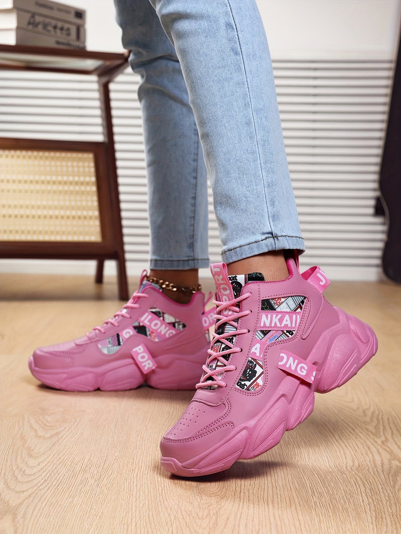 Women'S High-Top Plaid Skate Sneakers - Lightweight, Non-Slip, Shock-Absorbing Sneakers with EVA Sole, Synthetic Faux Leather Upper & Fabric Lining for All-Season Sports and Casual Wear, Casual Sneakers | Stylish Lace-Up Shoe