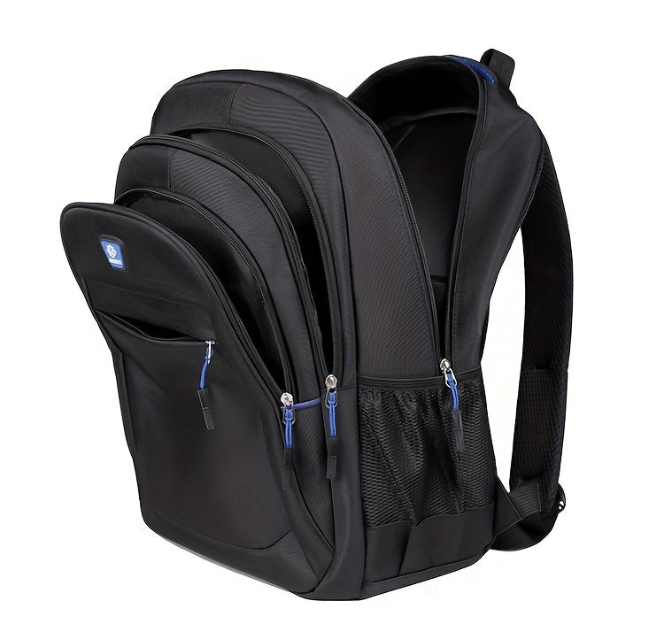 Zipper Random, Large Capacity Outdoor Hiking Backpack Camping Bag for Men's Casual Backpack, Fits 17-inch Laptop, Durable School Backpack with Multiple Compartments, Multi-layer Design, Spine Protection Backpack, Height 48cm
