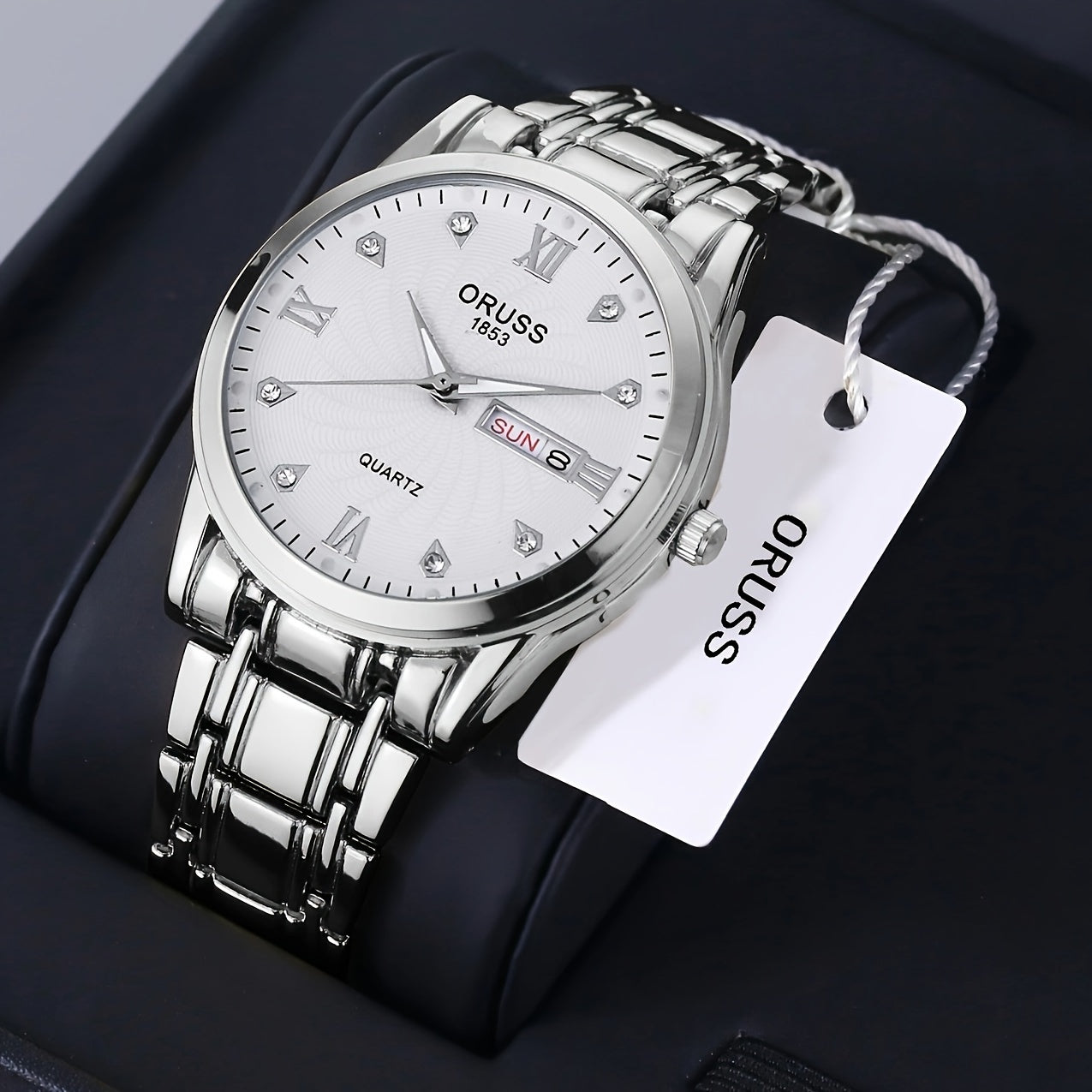 1pc Men's Round Luminous Quartz Watch, Wristwatch