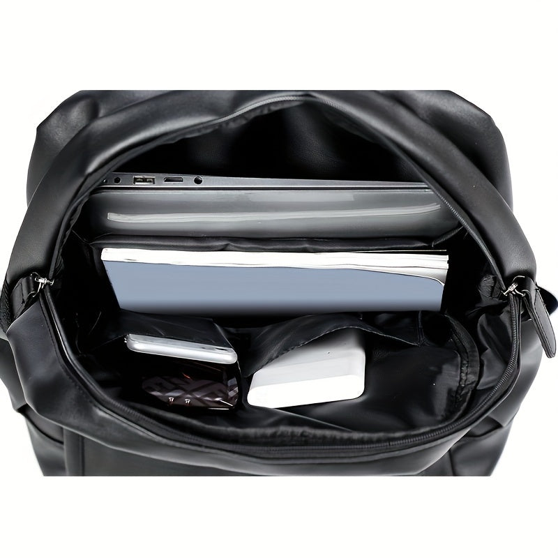 Men Backpack Pu Fashion Travel Bag Casual 39.62 cm laptop backpack