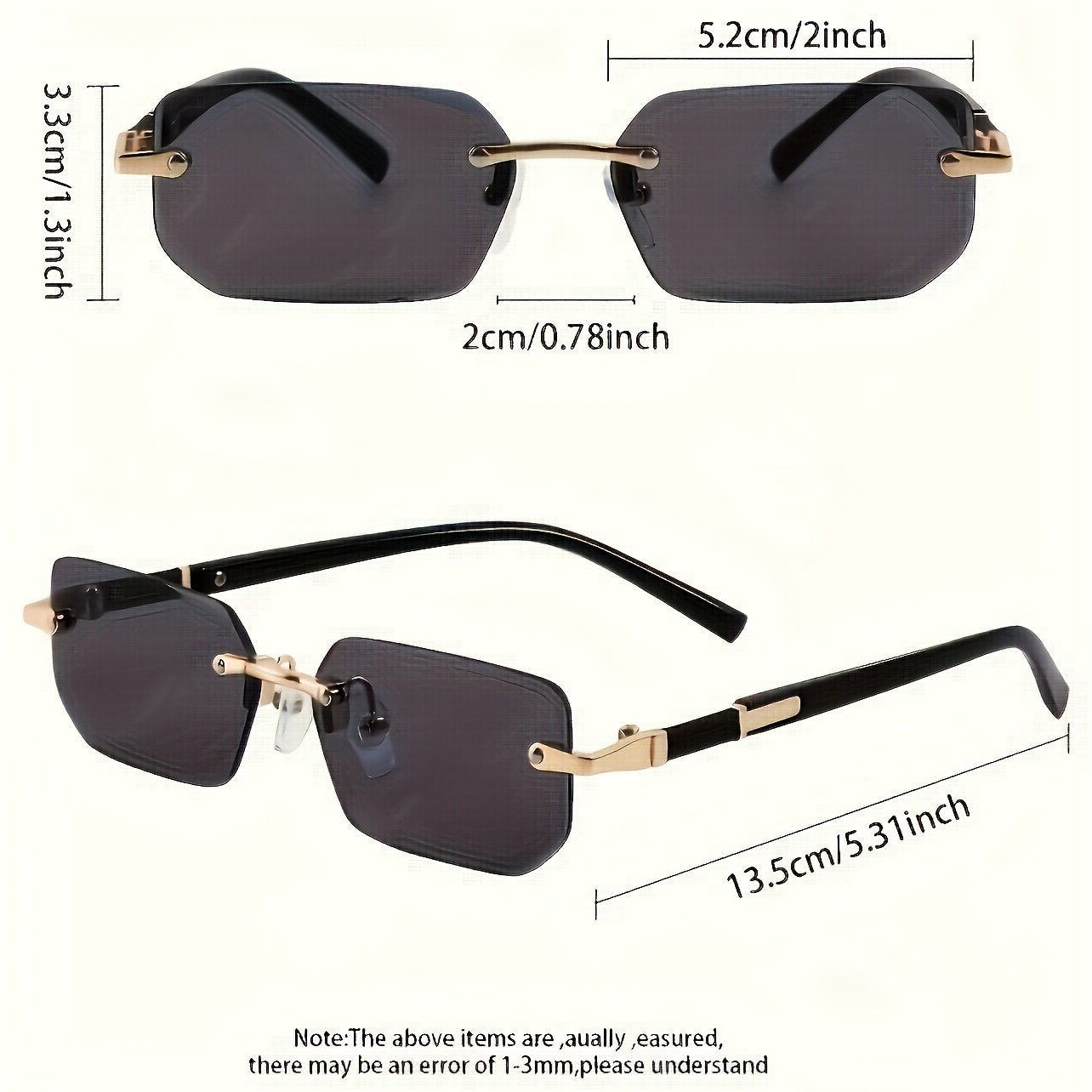 1pc Men'S Square Frame Fashion Glasses - Black PC Lenses with Mirror Finish, Lightweight Plastic Frame for Casual & Hip-Hop Style, Everyday Decorative Eyewear, Hip Hop Accessories, Stylish Accessory, Modern Aesthetic