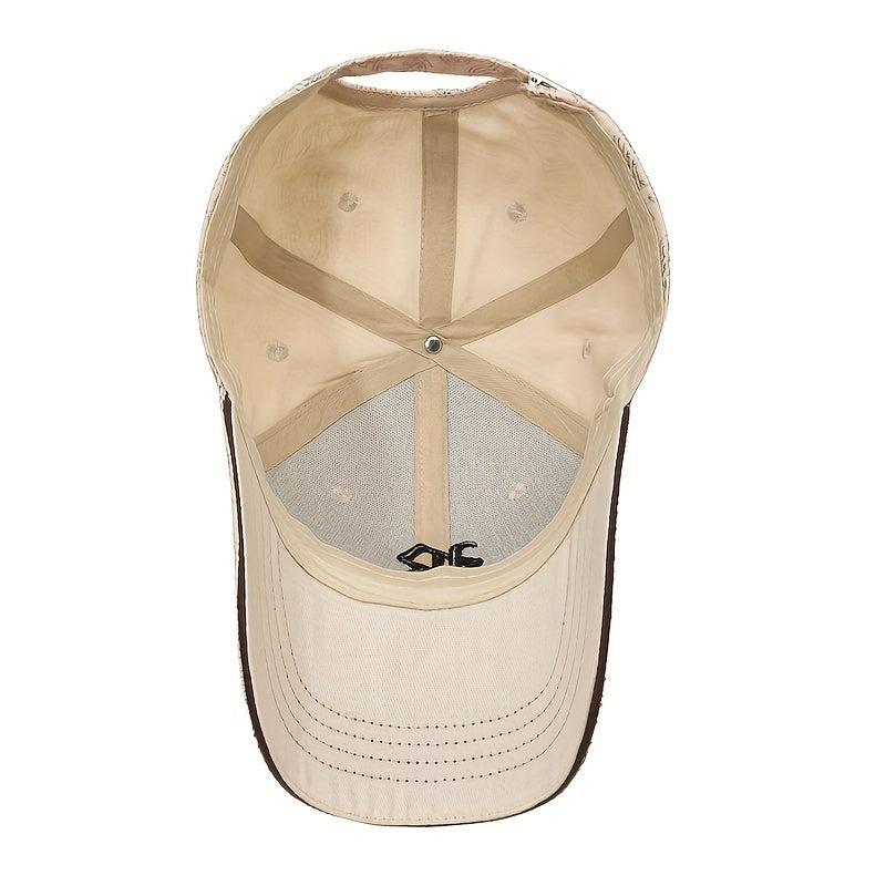 Men's Funky Embroidery Baseball Cap, Seasonable Casual Stylish High-End Baseball Cap With Adjustable Strap For Men And Women