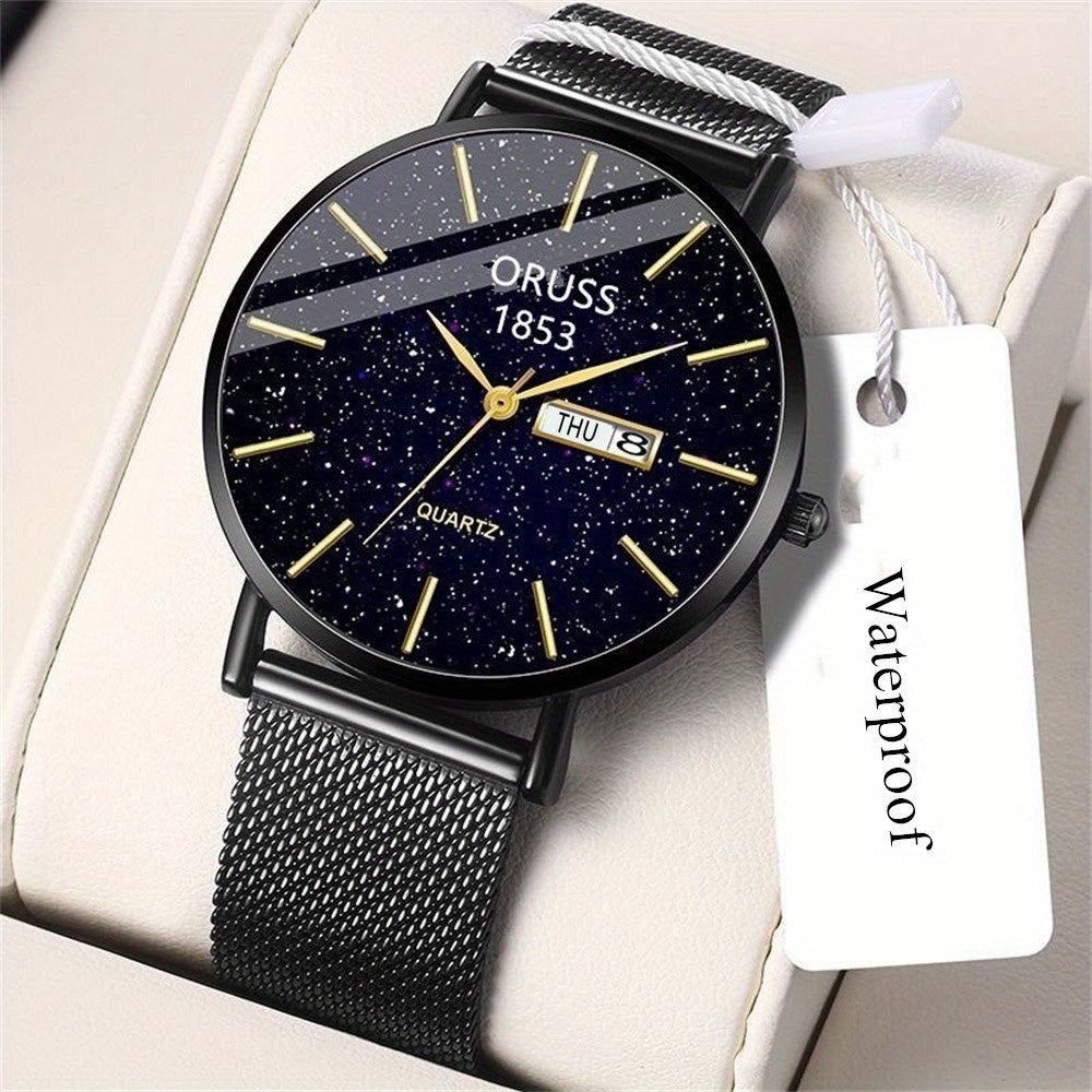 Men's Watch, Business Simple Double Calendar Cool Men's Watch