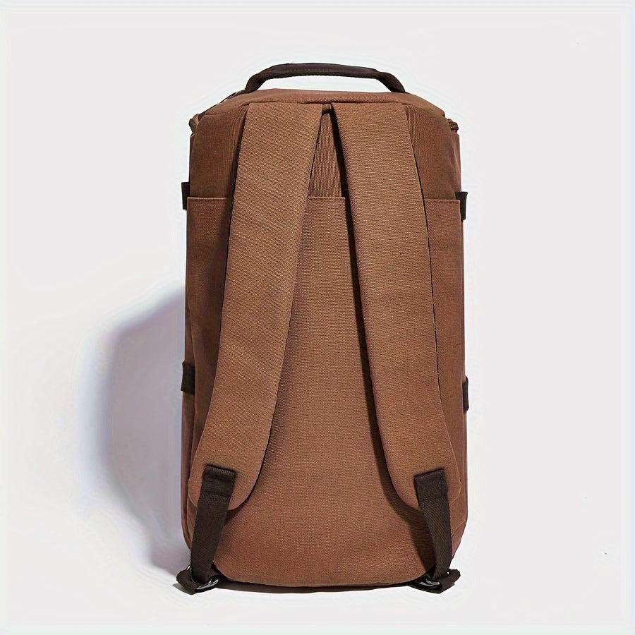 Men's Large Capacity Travel Backpack - Heavy-Duty Backpack with Multiple Compartments, Padded Shoulder Straps & Secure Buckles - Brown Backpack for Business, School, Backpacking - Urban Streetstyle Daypack