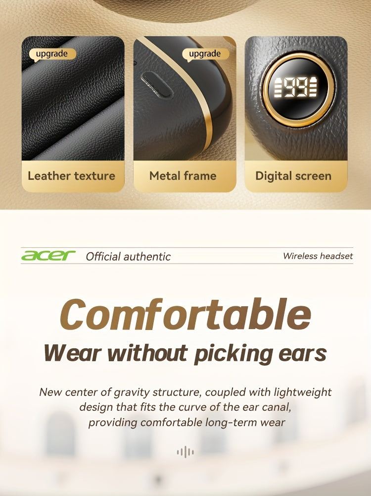 ACER TWS Wireless Earbuds with Deep Bass & Noise Cancellation, Long-Lasting Comfort, HIFI Sound, Touch Controls, Fast Delivery, Compatible with Phones/Tablets/Laptops, Ideal for Running, Music, Business, and More, Wireless Ea