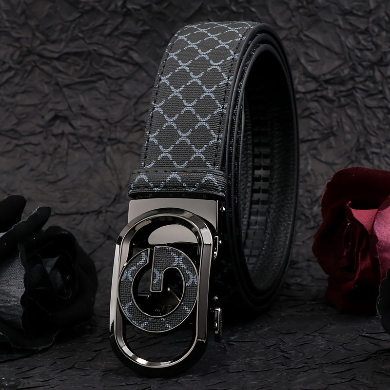 2025 New Automatic Buckle Belt, Versatile Business Casual Luxury Trendy Men's Leather Belt