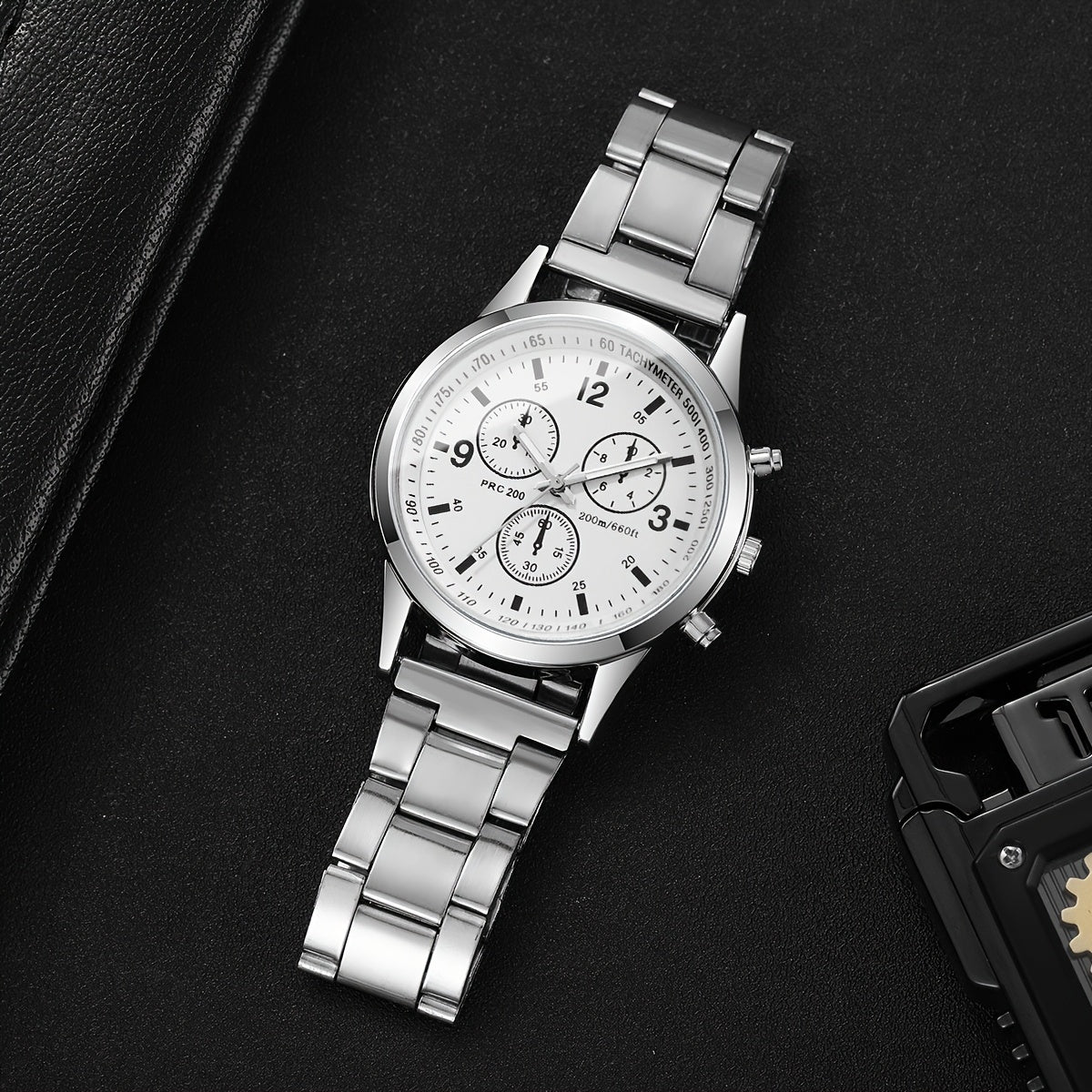 1pc/set Men'S Casual Round Zinc Alloy Quartz Watch, Non-rechargeable Button Battery (Diameter<20mm), with Digital Dial, for Business