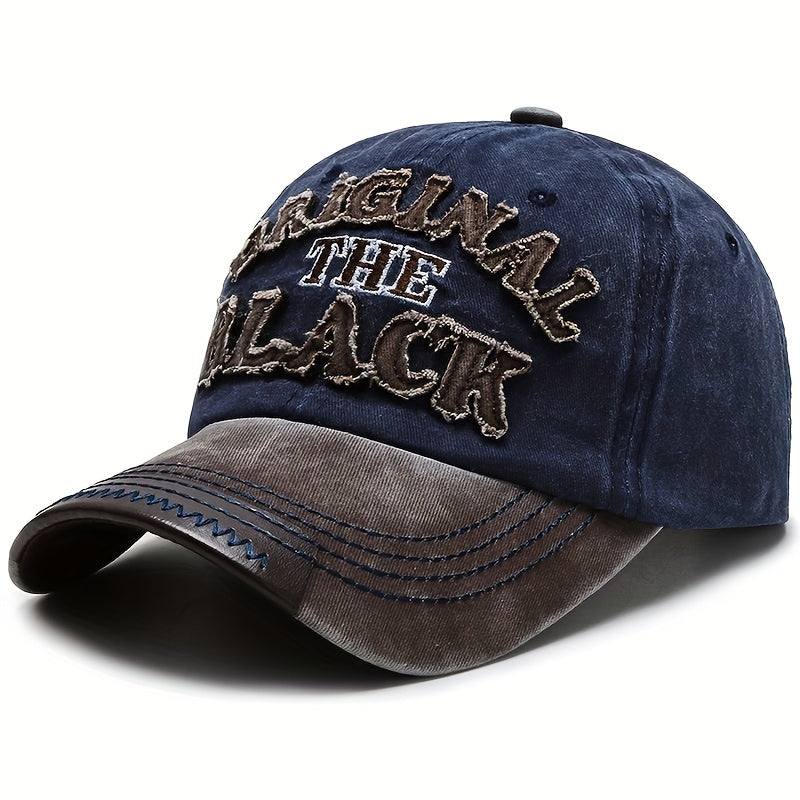 Unisex Baseball Cap THE BLACK Letter Hat Dark Style Visor Outdoor Sports Party Versatile Brimmed Hat Adjustable Size A Great Gift