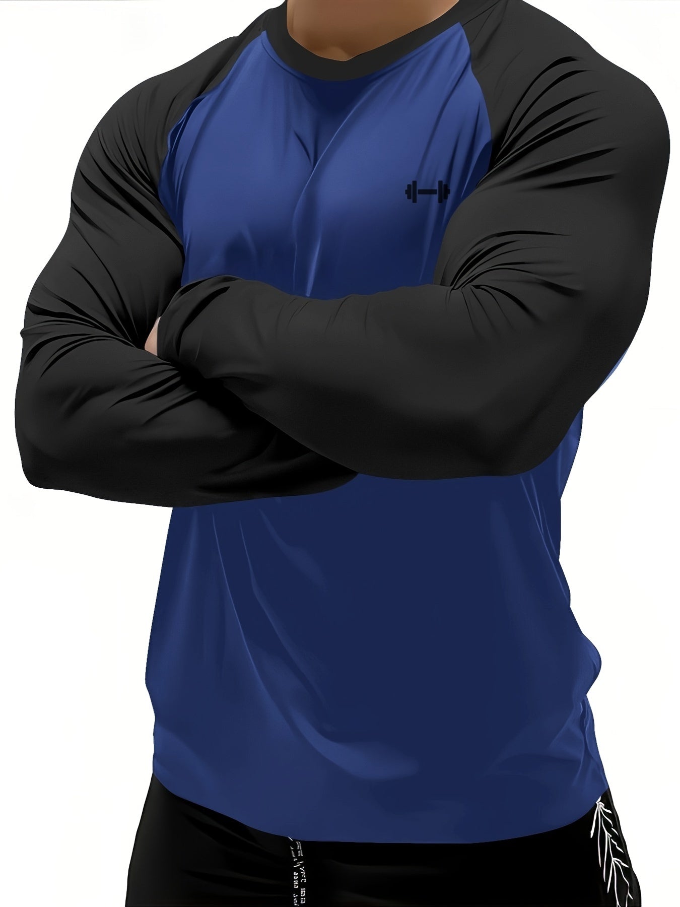 Men's Athletic Compression Long Sleeve T-Shirt - Quick-Dry, Breathable, with Graphic Print, Crew Neck, Stretch Fabric - Ideal for Running, Gym & Sports Activities, Gym Clothes