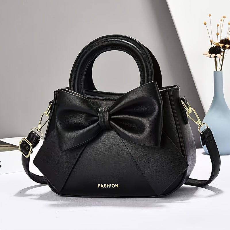 Large Capacity Practical Crossbody Women'S Bag 2025 New Commuting Versatile Cute Elegant Bow Design Fashionable Lightweight Fresh Street Outing Essential Shoulder Bag