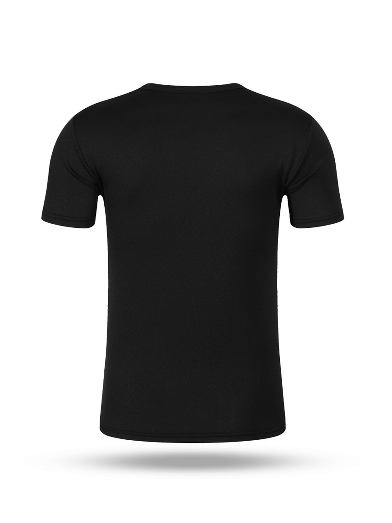 2pcs Men's Quick-Dry T-Shirts - Moisture-Wicking Breathable Gym Shirts with Custom Logo Print, Regular Fit Round Neck for Workout & Casual Wear, Workout Shirts, Durable Sportswear