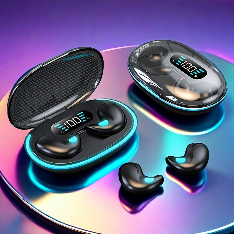 True Wireless in-ear sleep confortable headset music Earbuds video TWS HIFI bass 9D Stereo HD calling Earphones for Android for iPhone Cellphone sport Earpieces smart headphones