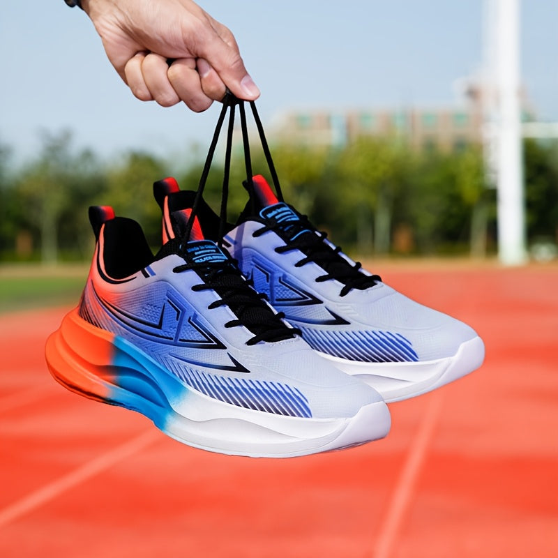 Men'S Breathable Lightweight Running Sneakers - Stylish Color-Block Design, Comfortable Low-Top Casual Shoes for All-Day Wear, Casual Sneakers | Fashionable Casual Shoes | Comfortable Footwear