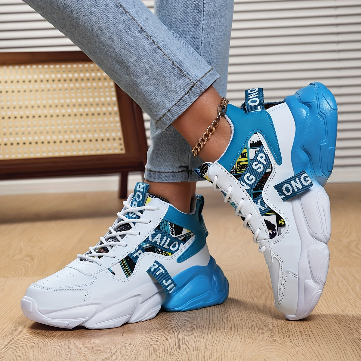 Women'S High-Top Plaid Skate Sneakers - Lightweight, Non-Slip, Shock-Absorbing Sneakers with EVA Sole, Synthetic Faux Leather Upper & Fabric Lining for All-Season Sports and Casual Wear, Casual Sneakers | Stylish Lace-Up Shoe