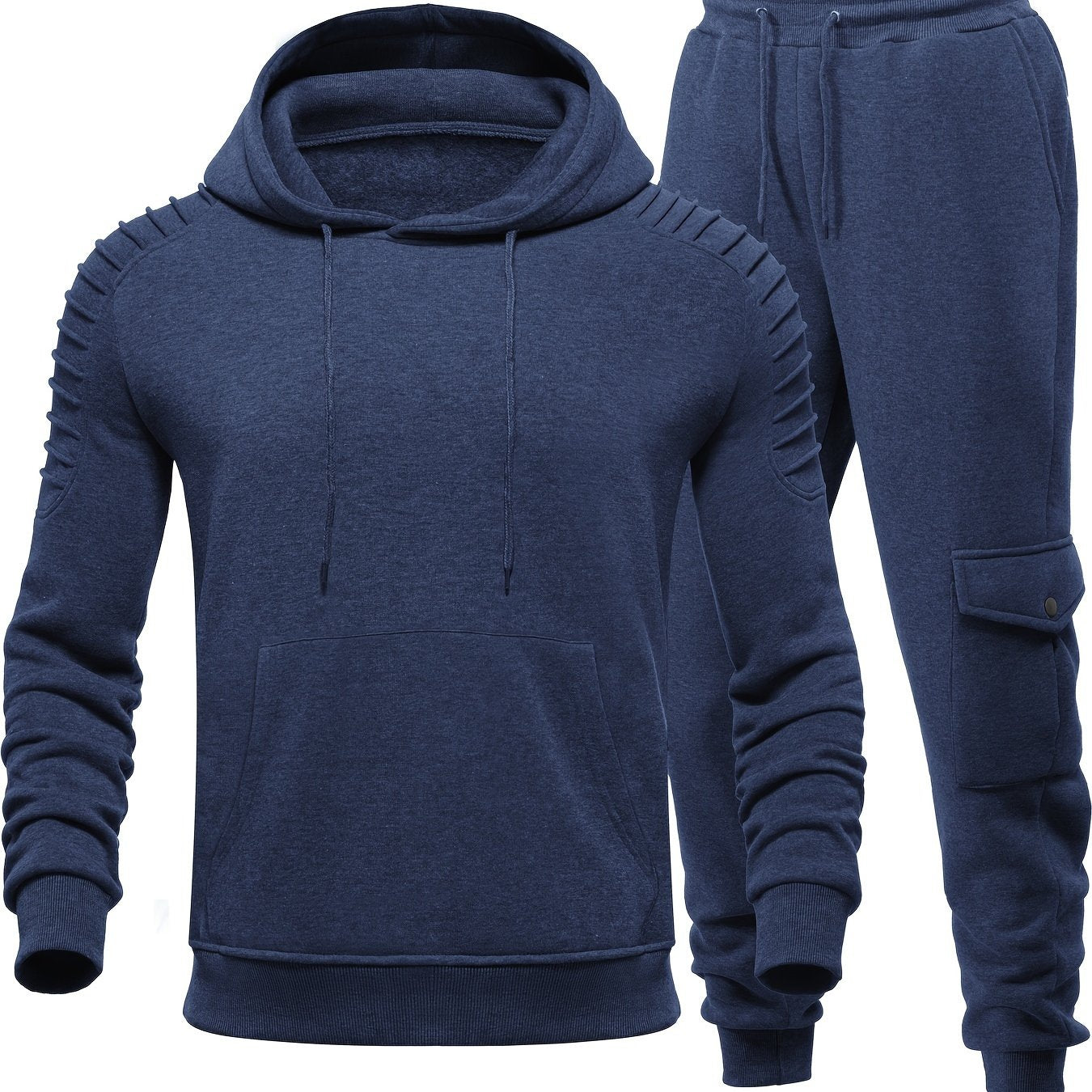 Men's Tracksuit 2 Piece Pullover Hoodie Sweatsuit Sets Casual Jogging Athletic Suits With Drawstring