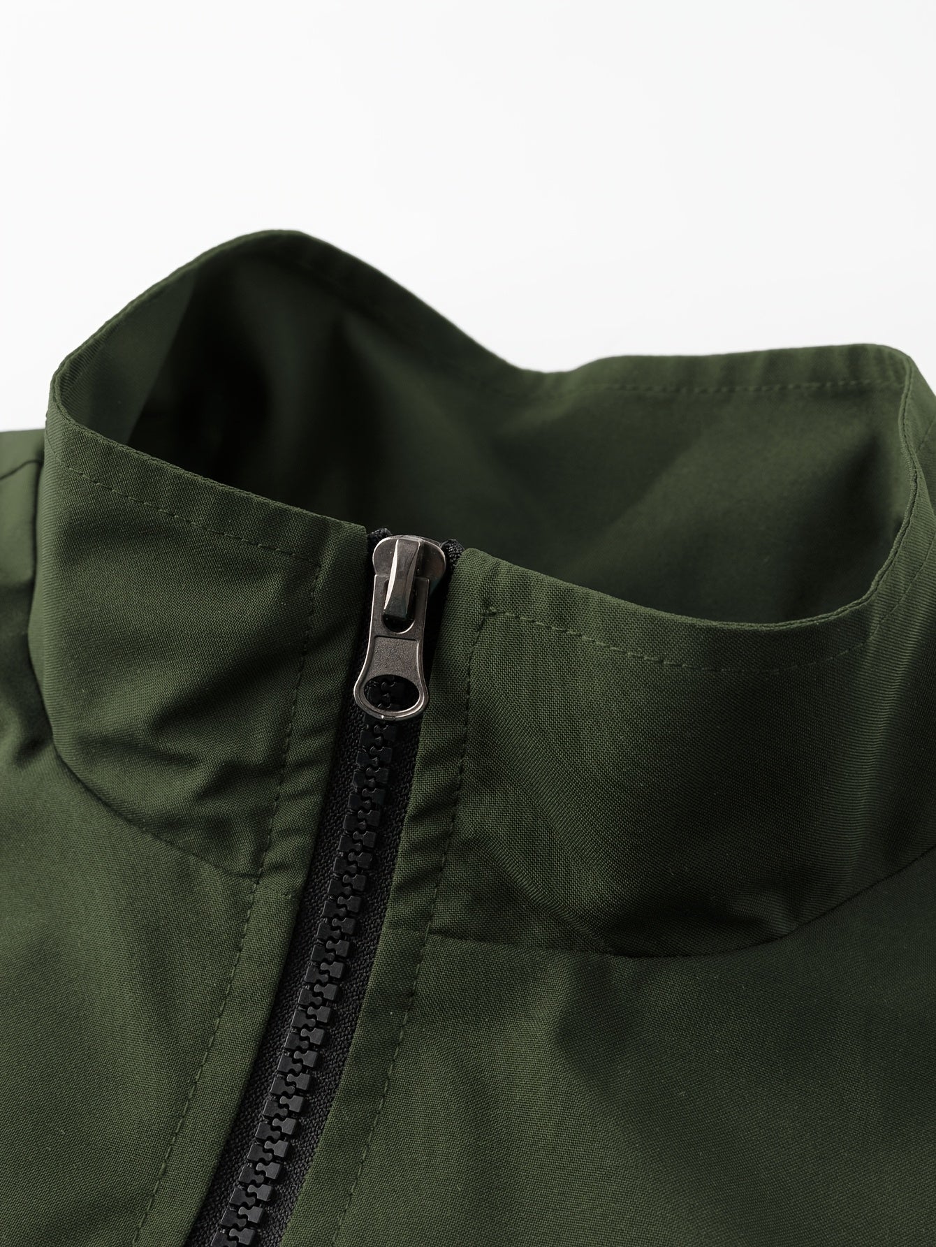 Men'S Casual Sportswear Set - Black Jacket with Zipper Pockets & White Accents, Matching Pants, Perfect for Spring & Fall, Sportswear Outfit|Zippered Jacket|Functional Pockets