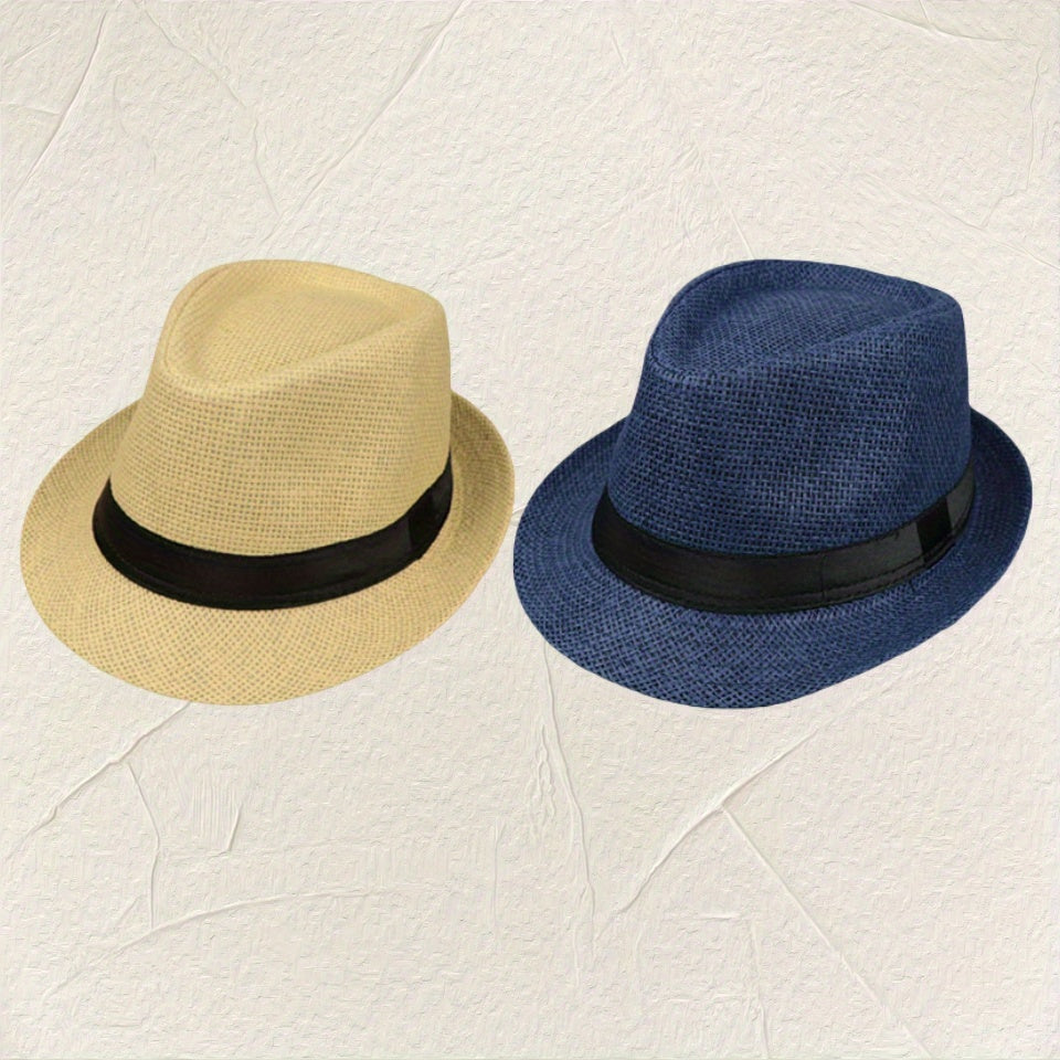 8pcs Set Hat Unisex Straw Sunshade Breathable Sun Hat Bucket Hat Casual Top Hat Summer Hat