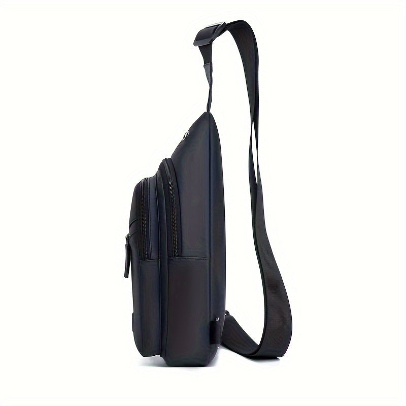 Stylish Men's Chest Bag Multifunctional Student Crossbody Bag Daily Commuting Trendy Versatile Shoulder Bag Outdoor Sports Bag Riding Small Backpack