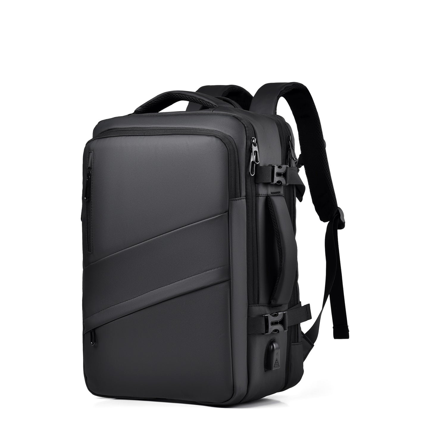 1pc HUABUPS Expandable Travel Backpack with USB Charging Port, 39.62 cm Laptop Backpack for Men & Women, High Quality Business Commuter Backpack with Multiple Compartments, Dilation Design & Padded Straps - Ideal Gift for Chr