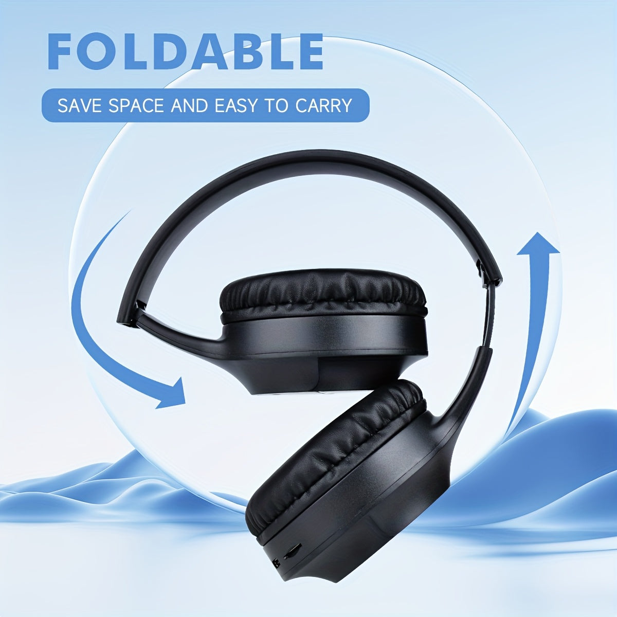 Retro Headphones Wireless Over-Ear Foldable Gaming Headset for Casual Running Video Calls Voice HIFI Earbuds