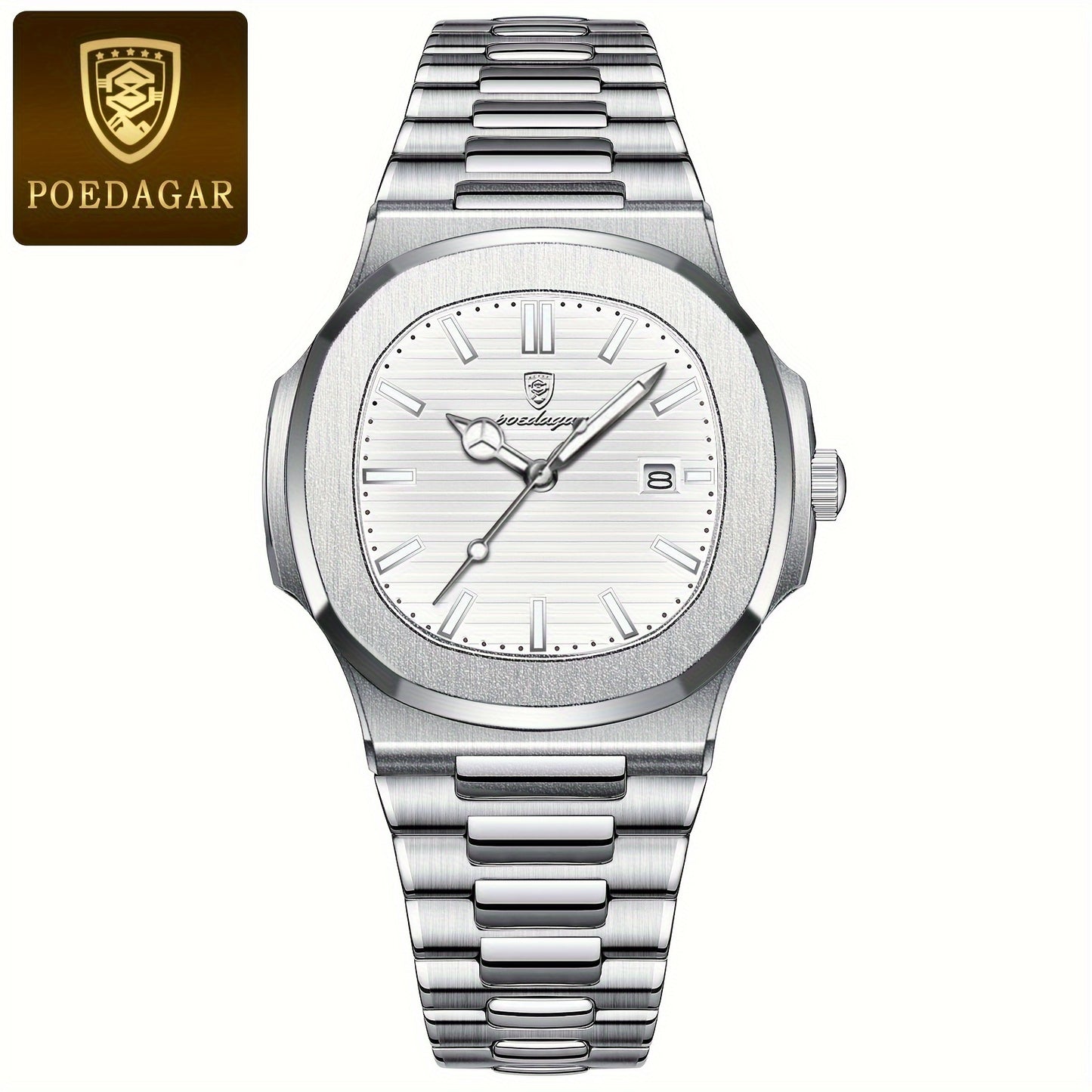 POEDAGAR New Men's Watch With Luminous Calendar, Trendy For Students, Cool And Hot Sale Quartz Wristwatch