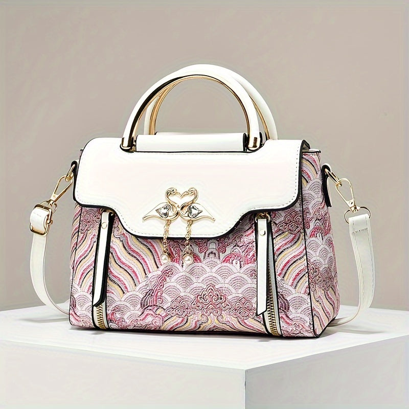 Gift for Mom, Women's Handbag, New Style Handbag, Retro Handbag, Fashionable Small Square Bag, Trendy Gift for Family