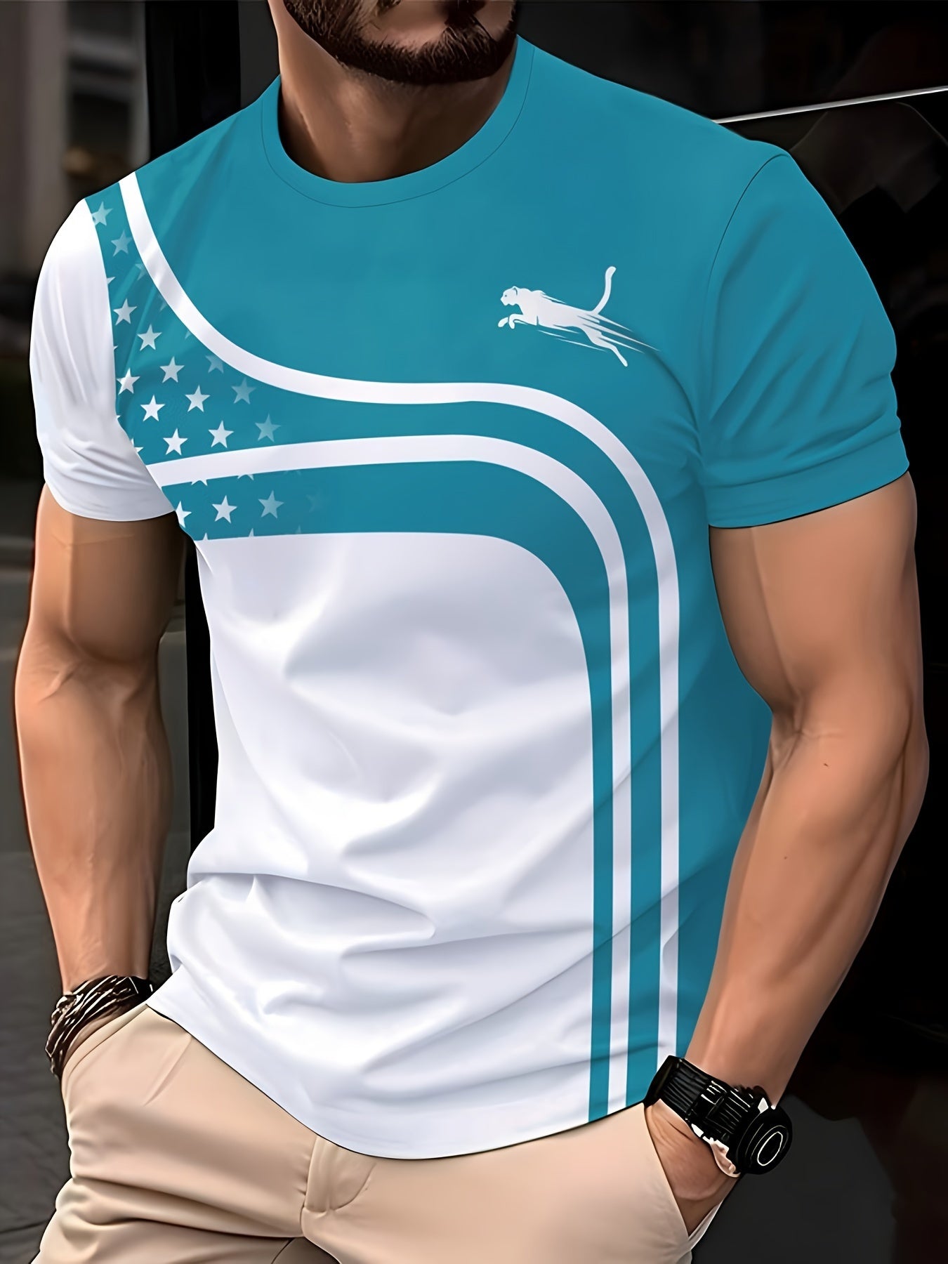 Men's Fashion Casual Round Neck T-shirt