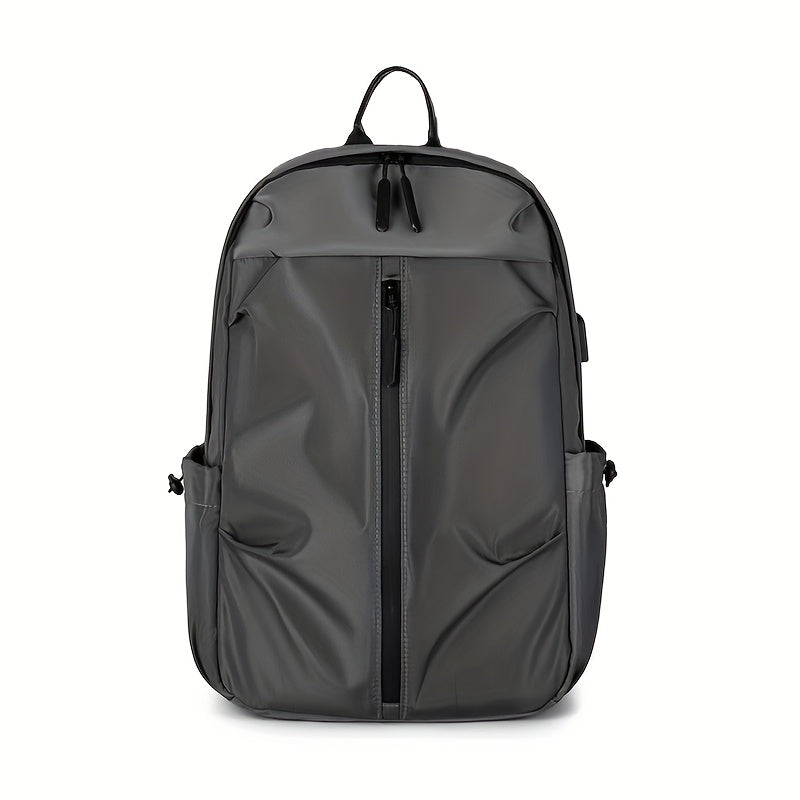 Men's Sporty Large Capacity Backpack - Durable High Quality Laptop Bag for Commuting, Travel & School, Black with Ergonomic Padded Shoulder Straps & Multiple Compartments, Travel Backpack