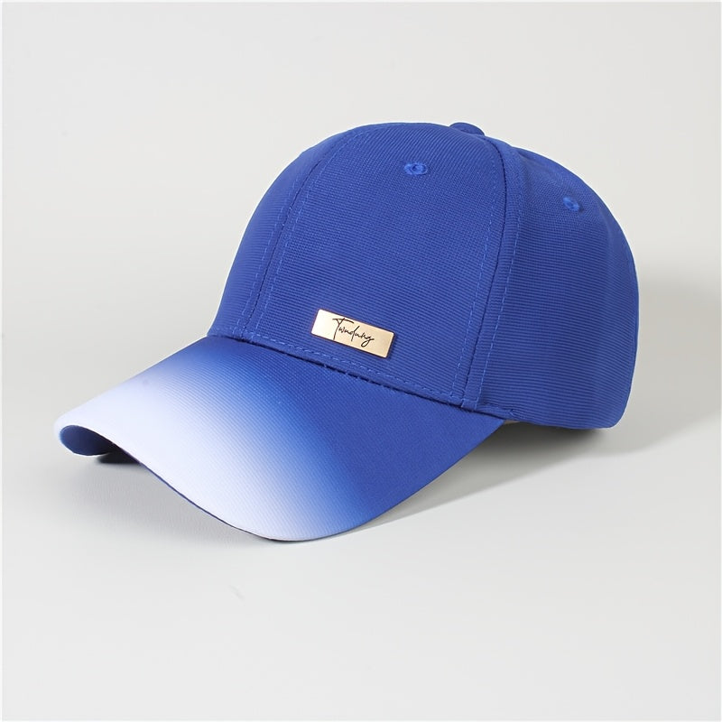 2025 Spring Autumn Summer Winter New Gradient Color Men'S and Women'S Hard Top Baseball Cap High Quality Simple Fashion Advanced Travel Running Cycling Versatile Duckbill Hat Beautiful Hats Two Colors