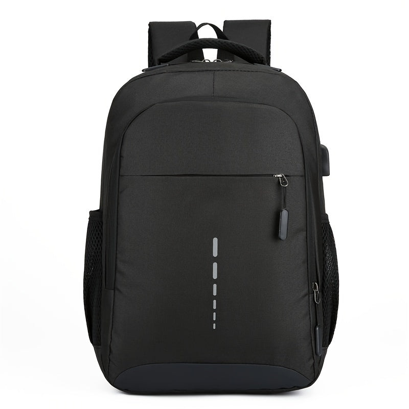 Large Capacity Reflective Oxford Cloth Backpack - Durable College & High School Student Bag with Adjustable Straps, Multiple Compartments, and Padded Laptop Area for Daily Commute & Business Use, Business Backpack | Sporty De