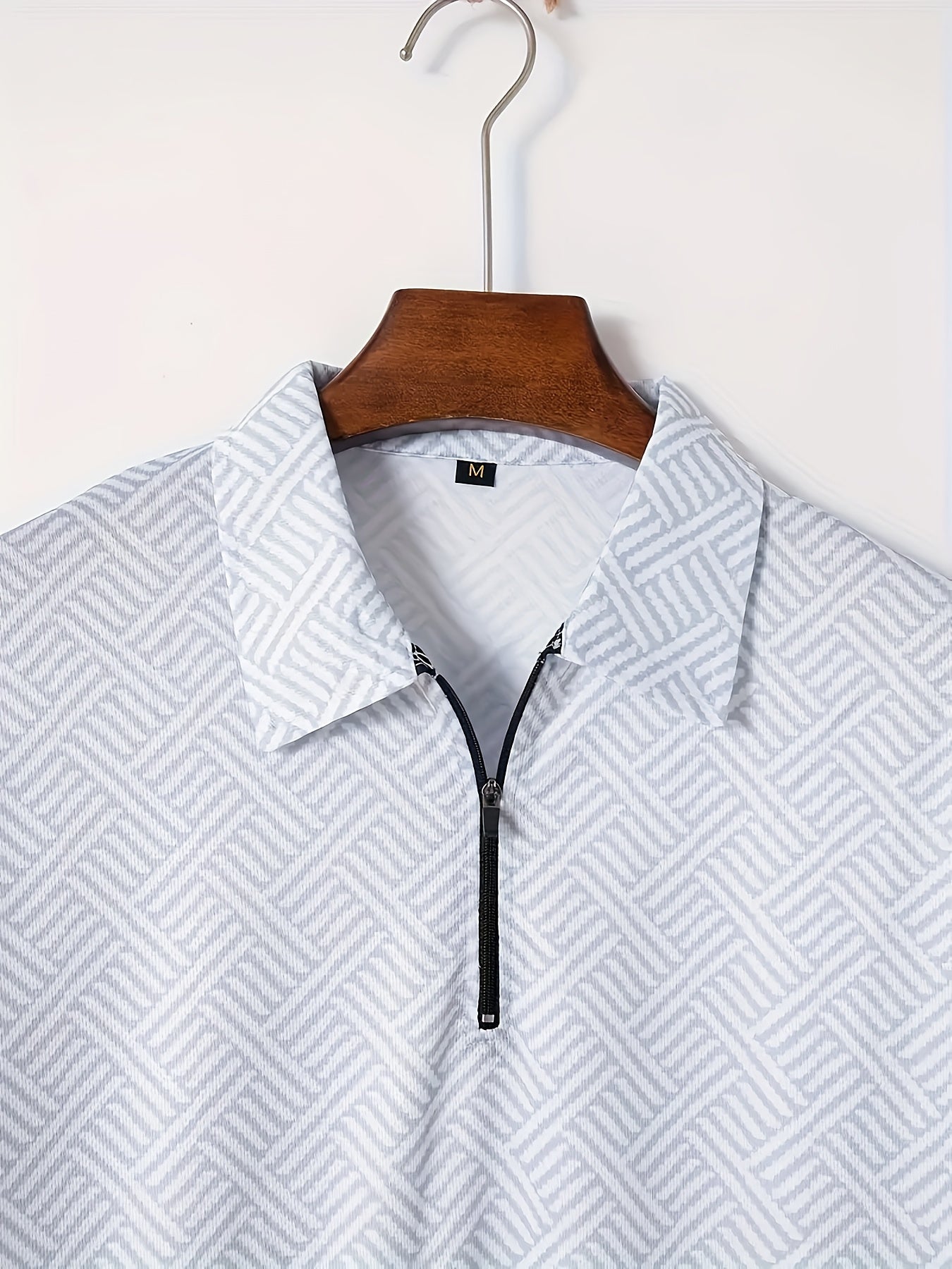 Men'S Tropical Print Casual Suit - Black Short Sleeve Zipper Shirt with White Pockets Shorts, Polyester, Machine Washable, Summer Beachwear, Summer Wear | Relaxed Fit Shirt | Woven Texture