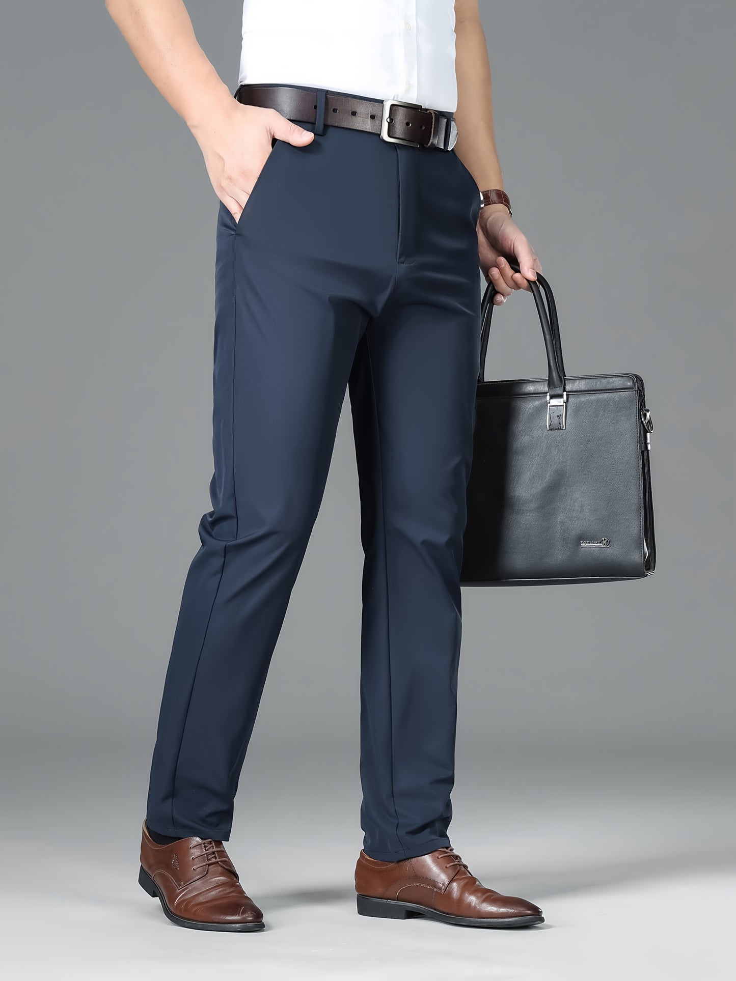 Men'S Business Casual Straight-Leg Pants for Summer